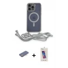 ieg™ iPhone 13 Pro Max Kılıf Eksen Özel Seri - Siyah Joko 5D Cam + Renkli Kamera Lens Koruma Cam - MI