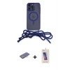 ieg™ iPhone 13 Pro Max Kılıf Eksen Özel Seri - Siyah Joko 5D Cam + Renkli Kamera Lens Koruma Cam - MI