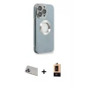 ieg™ iPhone 13 Pro Max Kılıf İz Form Serisi - Şeffaf Maxco Cam Ekran Koruyucu + Rainbow Kamera Lens Koruma Cam - MR