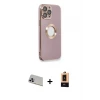 ieg™ iPhone 13 Pro Max Kılıf İz Form Serisi - Şeffaf Maxco Cam Ekran Koruyucu + Rainbow Kamera Lens Koruma Cam - MR