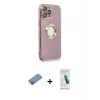 ieg™ iPhone 13 Pro Max Kılıf İz Form Serisi - Şeffaf Pasifik Cam Ekran Koruyucu + Shine Kamera Lens Koruma Cam - PE