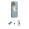 ieg™ iPhone 13 Pro Max Kılıf İz Form Serisi - Şeffaf Pasifik Cam Ekran Koruyucu + Shine Kamera Lens Koruma Cam - PE