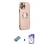 ieg™ iPhone 13 Pro Max Kılıf İz Form Serisi - Siyah Bilvis 5in1 3D Magic Cam Ekran Koruyucu + Shine Kamera Lens Koruma Cam - GI