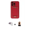 ieg™ iPhone 13 Pro Max Kılıf Kozmos Minimal Prime - Şeffaf Maxco Cam Ekran Koruyucu + Pers Alüminyum Kamera Lens - GI
