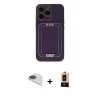 ieg™ iPhone 13 Pro Max Kılıf Kozmos Minimal Prime - Şeffaf Maxco Cam Ekran Koruyucu + Pers Alüminyum Kamera Lens - GI
