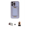 ieg™ iPhone 13 Pro Max Kılıf Kozmos Minimal Prime - Şeffaf Maxco Cam Ekran Koruyucu + Rainbow Kamera Lens Koruma Cam - KI