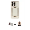 ieg™ iPhone 13 Pro Max Kılıf Kozmos Minimal Prime - Şeffaf Maxco Cam Ekran Koruyucu + Rainbow Kamera Lens Koruma Cam - KI