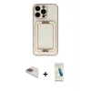 ieg™ iPhone 13 Pro Max Kılıf Kozmos Minimal Prime - Şeffaf Pasifik Cam Ekran Koruyucu + Pers Alüminyum Kamera Lens - GD