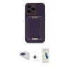 ieg™ iPhone 13 Pro Max Kılıf Kozmos Minimal Prime - Şeffaf Pasifik Cam Ekran Koruyucu + Pers Alüminyum Kamera Lens - LT