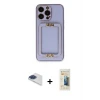 ieg™ iPhone 13 Pro Max Kılıf Kozmos Minimal Prime - Siyah 6D Mat Seramik Hayalet Nano Ekran Koruyucu + Pers Alüminyum Kamera Lens - LT