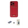 ieg™ iPhone 13 Pro Max Kılıf Kozmos Minimal Prime - Siyah 6D Mat Seramik Hayalet Nano Ekran Koruyucu + Renkli Kamera Lens Koruma Cam - YL
