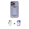 ieg™ iPhone 13 Pro Max Kılıf Kozmos Minimal Prime - Siyah Bilvis 5in1 3D Magic Cam Ekran Koruyucu + Shine Kamera Lens - GD