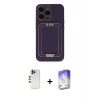 ieg™ iPhone 13 Pro Max Kılıf Kozmos Minimal Prime - Siyah Bilvis 5in1 3D Magic Cam Ekran Koruyucu + Shine Kamera Lens - GD