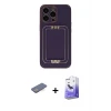 ieg™ iPhone 13 Pro Max Kılıf Kozmos Minimal Prime - Siyah Bilvis 5in1 5D Magic Hayalet Cam Ekran Koruyucu + Renkli Kamera Lens Koruma Cam - MI