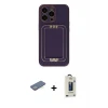 ieg™ iPhone 13 Pro Max Kılıf Kozmos Minimal Prime - Siyah Bilvis Hayalet Cam Ekran Koruyucu + Renkli Kamera Lens Koruma Cam - YL