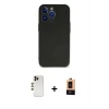 ieg™ iPhone 13 Pro Max Kılıf Kozmos Yansıma Özel Seri - Şeffaf Maxco Cam Ekran Koruyucu + Shine Kamera Lens - GD