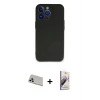 ieg™ iPhone 13 Pro Max Kılıf Kozmos Yansıma Özel Seri - Siyah Bilvis 3D Mat Cam Ekran Koruyucu + Rainbow Kamera Lens Koruma Cam - REGD