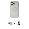 ieg™ iPhone 13 Pro Max Kılıf Kutup Klasik - Şeffaf Maxco Cam Ekran Koruyucu + Rainbow Kamera Lens Koruma Cam - REGD