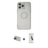 ieg™ iPhone 13 Pro Max Kılıf Kutup Klasik - Şeffaf Pasifik Cam Ekran Koruyucu + Rainbow Kamera Lens Koruma Cam - MI
