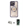 ieg™ iPhone 13 Pro Max Kılıf Kutup Modern - Şeffaf 360 Full Body Arka Koruyucu + Rainbow Kamera Lens Koruma Cam - BZ