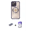 ieg™ iPhone 13 Pro Max Kılıf Kutup Modern - Siyah Bilvis 5in1 3D Magic Cam Ekran Koruyucu + Renkli Kamera Lens Koruma Cam - PE