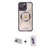 ieg™ iPhone 13 Pro Max Kılıf Kutup Modern - Siyah Joko 5D Cam + Rainbow Kamera Lens Koruma Cam - MR
