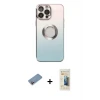 ieg™ iPhone 13 Pro Max Kılıf Kutup Yansıma Özel Seri - Siyah 6D Mat Seramik Hayalet Nano Ekran Koruyucu + Shine Kamera Lens Koruma Cam - PE