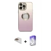ieg™ iPhone 13 Pro Max Kılıf Kutup Yansıma Özel Seri - Siyah Bilvis 5in1 3D Magic Cam Ekran Koruyucu + Pers Alüminyum Kamera Lens - GD