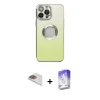 ieg™ iPhone 13 Pro Max Kılıf Kutup Yansıma Özel Seri - Siyah Bilvis 5in1 3D Magic Cam Ekran Koruyucu + Pers Alüminyum Kamera Lens - GD