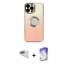 ieg™ iPhone 13 Pro Max Kılıf Kutup Yansıma Özel Seri - Siyah Bilvis 5in1 3D Magic Cam Ekran Koruyucu + Pers Alüminyum Kamera Lens - GD
