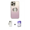 ieg™ iPhone 13 Pro Max Kılıf Kutup Yansıma Özel Seri - Siyah Bilvis 5in1 3D Magic Cam Ekran Koruyucu + Shine Kamera Lens - GD