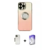 ieg™ iPhone 13 Pro Max Kılıf Kutup Yansıma Özel Seri - Siyah Bilvis 5in1 3D Magic Cam Ekran Koruyucu + Shine Kamera Lens - GD