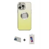 ieg™ iPhone 13 Pro Max Kılıf Kutup Yansıma Özel Seri - Siyah Joko 5D Cam + Rainbow Kamera Lens Koruma Cam - MI