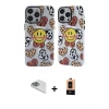 ieg™ iPhone 13 Pro Max Kılıf Nova Doku Koleksiyonu - Şeffaf Maxco Cam Ekran Koruyucu + Pers Alüminyum Kamera Lens - SABE