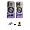 ieg™ iPhone 13 Pro Max Kılıf Nova Doku Koleksiyonu - Şeffaf Maxco Cam Ekran Koruyucu + Renkli Kamera Lens Koruma Cam - PE