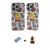 ieg™ iPhone 13 Pro Max Kılıf Nova Doku Koleksiyonu - Şeffaf Maxco Cam Ekran Koruyucu + Shine Kamera Lens Koruma Cam - PE