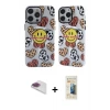 ieg™ iPhone 13 Pro Max Kılıf Nova Doku Koleksiyonu - Siyah 6D Mat Seramik Hayalet Nano Ekran Koruyucu + Pers Alüminyum Kamera Lens - GI