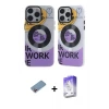 ieg™ iPhone 13 Pro Max Kılıf Nova Doku Koleksiyonu - Siyah Bilvis 5in1 3D Magic Cam Ekran Koruyucu + Shine Kamera Lens Koruma Cam - PE