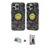 ieg™ iPhone 13 Pro Max Kılıf Nova Doku Koleksiyonu - Siyah Bilvis Hayalet Cam Ekran Koruyucu + Rainbow Kamera Lens Koruma Cam - MI
