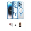 ieg™ iPhone 13 Pro Max Kılıf Nova Işık Özel Seri - Şeffaf Maxco Cam Ekran Koruyucu + Pers Alüminyum Kamera Lens - KI