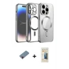 ieg™ iPhone 13 Pro Max Kılıf Nova Işık Özel Seri - Siyah 6D Mat Seramik Hayalet Nano Ekran Koruyucu + Metal Kamera Lens Koruma Cam - KI