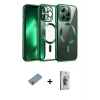 ieg™ iPhone 13 Pro Max Kılıf Nova Işık Özel Seri - Siyah Bilvis 3D Cam Ekran Koruyucu + Shine Kamera Lens Koruma Cam - GI