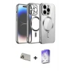 ieg™ iPhone 13 Pro Max Kılıf Nova Işık Özel Seri - Siyah Bilvis 5in1 3D Magic Cam Ekran Koruyucu + Rainbow Kamera Lens Koruma Cam - REGD