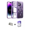 ieg™ iPhone 13 Pro Max Kılıf Nova Işık Özel Seri - Siyah Bilvis 5in1 3D Magic Cam Ekran Koruyucu + Rainbow Kamera Lens Koruma Cam - REGD