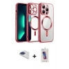 ieg™ iPhone 13 Pro Max Kılıf Nova Işık Özel Seri - Siyah Joko 5D Cam + Pers Alüminyum Kamera Lens - LT