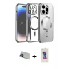 ieg™ iPhone 13 Pro Max Kılıf Nova Işık Özel Seri - Siyah Joko 5D Cam + Rainbow Kamera Lens Koruma Cam - MI