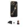 ieg™ iPhone 13 Pro Max Kılıf Nova Işık Prime - Şeffaf Maxco Cam Ekran Koruyucu + Raze Metal Kamera Lens - GD