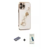 ieg™ iPhone 13 Pro Max Kılıf Nova Işık Prime - Şeffaf Pasifik Cam Ekran Koruyucu + Renkli Kamera Lens Koruma Cam - SI