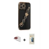 ieg™ iPhone 13 Pro Max Kılıf Nova Işık Prime - Siyah 6D Mat Seramik Hayalet Nano Ekran Koruyucu + Pers Alüminyum Kamera Lens - KI