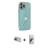 ieg™ iPhone 13 Pro Max Kılıf Nova Işık Prime - Siyah Bilvis 3D Mat Cam Ekran Koruyucu + Rainbow Kamera Lens Koruma Cam - MI